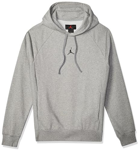 Nike Jordan Herren Sweatshirt mit Kapuze Sport Dri-Fit Crossover Grau Code DQ7327-091, Grau/Schwarz, S