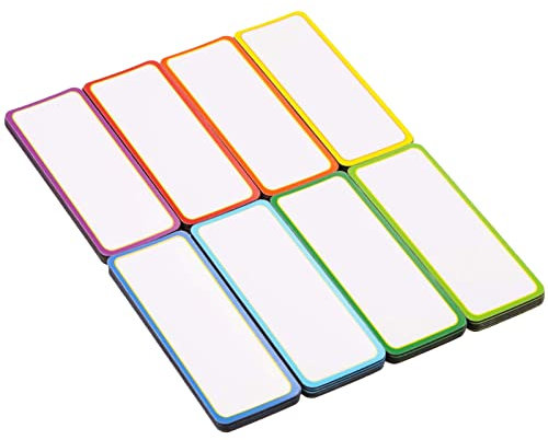 Magnetstreifen Beschreibbar, Abwischbare Magnetschilder, Farbige Magnetschilder, Universelle Whiteboard Magnete, Magnet-Etiketten für Whiteboards, 27 Stück, Farbe(Zufällige Farbe)