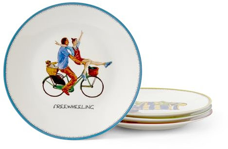 Spode KIT KEMP Doodles Set of 4 Tidbit Plates