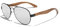 KINGSEVEN 2022 Neue Handgefertigte Holz-Sonnenbrille Polarisierte Herrenbrille UV400 Schutzspiegel Brillen Holzbügel Oculos Z5518 (Silber)