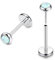 FIOROYAL G23 Titanium Labret Studs Cartilage Earrings 20G Threadless Push in Medusa Monroe Piercing Studs 6MM Nose Stud Opal Flat Back Earrings Nose Labret Lip Tragus Helix Piercing Jewellery