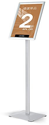 Support de Panneau publicitaire extérieur, Support d'affiche de Support de Panneau réglable d'angle, Support de Panneau Horizontal Vertical A3, Support d'affiche de Base carrée pour l'affichage Blanc