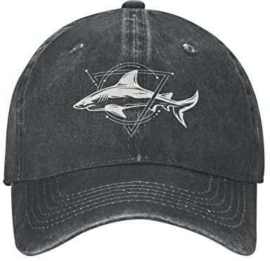 702 Trucker Baseballmütze Cooler Shark Black Vintage Flat Hüte Mode Hut Unisex Sonnenschutzkappe Für Reisen Running Sport