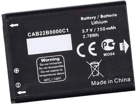 Backupower Ersatz Akku Kompatibel mit CAB22B0000C1 One Touch OT 356 665 665X 2010 2010X 2010D OT-356 CAB22D0000C1 CAB0400000C1 750mAh
