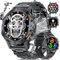 Smartwatch Uomo Chiamata Bluetooth con Effettua/Risposta Chiamate, 1,39 Orologio Smartwatch Militare con 2 Cinturini, 123 Modalità Sportive, Smartwatch con SpO2/Cardiofrequenzimetro per Android iOS