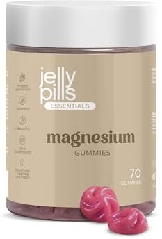 Jelly Pills 1620 mg Magnesiumcitrat und Vitamin B6-70 vegane Gummibärchen mit Beerengeschmack liefern 180 mg Magnesium - Ohne Zuckerzusatz - Reduziert Müdigkeit und Erschöpfung