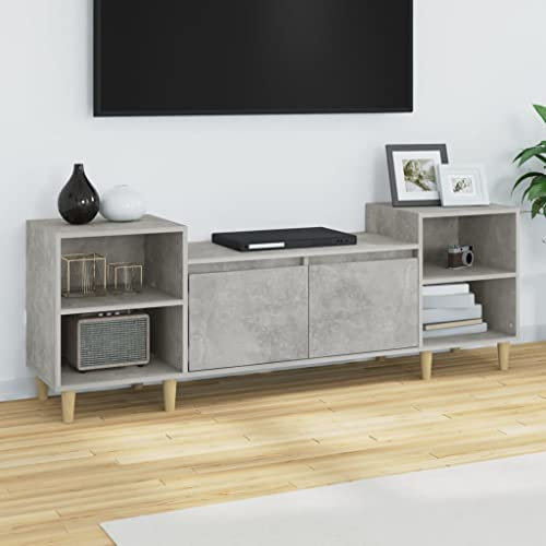 FENLAX Mueble De Televisión Mueble TV Salon Mesa para TV Modulo TV Stand 160x35x55 cm Gris hormigón