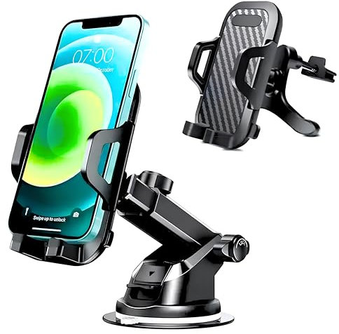 2024 UPGRADED Suction Gel Pad Mobile Phone Holder for Car - 360 Rotation Stable Hook Clip Mount - Car Accessories