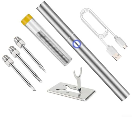 Pluma de soldador eléctrico, soldador de carga portátil, para pequeñas reparaciones electrónicas y manualidades