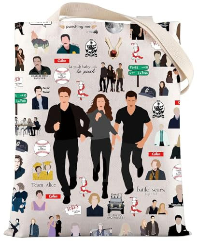 LEVLO Bella Tote Bag Vampire Movie Fans Geschenk Bella & Edward Umhängetasche Vampir Movie Merchandise, Cullen T, Medium, Tragetasche