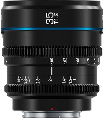 SIRUI Night Walker 35mm Manual Focus Cine Lens, T1.2 Large Aperture S35 Frame Prime Lens for L Mount Cameras, For Sigma FP, S5/S5II/S5IIX, DC-BGH1 (MS35L-B, L Mount, Black)