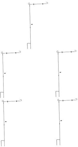 Kisangel 5 Sets Flaggen-Banner-Pole-ständer Für Den Garten Stabiler Flaggenständer Aus Eisen Einfach Zu Installierender Flaggenhalter Für Hofdekoration