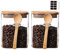 NEEMOSI Bocaux de conservation en verre avec couvercle, bien fermés, avec cuillère et couvercle, idéal pour le stockage de produits secs, épices, thé, café, noix, graines, etc, 840ML×2