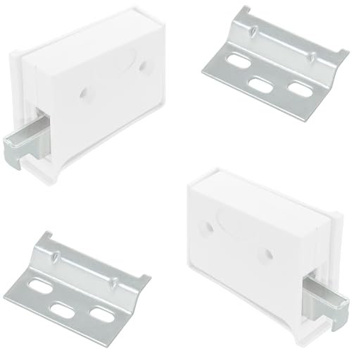 8 Sets Cabinet Suspension Fittings Hangers,Cabinet Hanging Bracket and Wall Hanger Plate