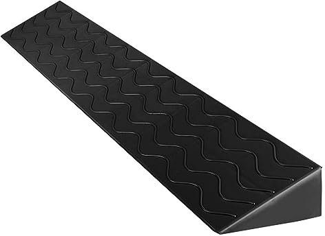 Bordsteinrampen aus Gummi, Türschwellenrampe, niedrige Autorampen, tragbare Auffahrtrampen für Autos, Rollstühle, Roller, Rasenmäher (schwarz, 100 x 17,5 x 8 cm)