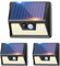 vighep Solar Lights Outdoor Garden - Led Motion Sensor Security Lights IP65 Waterproof, 3 Lighting Modes, Warm White Super Bright Pir Flood Lights for Wall Yard Fence Garage- 3 Pack