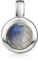 MATERIA Edelstein Anhänger Silber 925 - Labradorit rund für Halskette Damen KA-38-Labradorit
