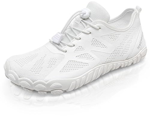 IceUnicorn Barfußschuhe Herren Barfuss Schuhe Damen(Weiß,39EU)