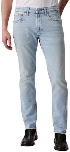 Calvin Klein Herren Jeans Slim Marbled Beacon Jean Regen Lv04rb736g