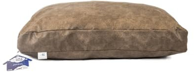 Let's Sleep Plüschkissen - Größe M - Hundekissen - Für Hunde geeignet - rutschfest - Komfortabel - Taupe