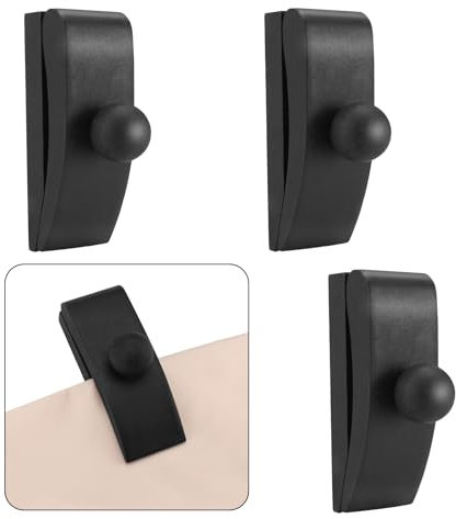Povxlum 4 Pcs Tapestry Hangers Wood Quilt Wall Hangers Blanket Hanger Clamps, Carpet Rug Display, Wooden Wall Clips for Hanging (Black)