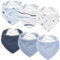 Susurration Lätzchen Baby Dreieckstuch Baby Musselin Halstuch Baby für Junge und Mädchen,Sabberlätzchen Baby Verstellbare 6 Stück (BlauerStern)