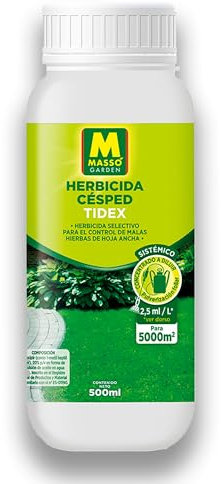 Herbicida contra Malas Hierbas de Hoja Ancha y Césped TIDEX | Formato 500ml (Para 5000 m2) | Fluroxipir 20% p/v | Herbicida Control selectivo contra hoja ancha MUY EFICAZ | Nexum Market