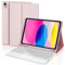 IVEOPPE Clavier iPad (A16) 11ème Génération 11 Pouces 2025/iPad 10ème Génération 10.9” 2022 avec Trackpad, Étui Clavier Touchpad AZERTY sans Fil Bluetooth pour iPad 10eme/11eme, Rose