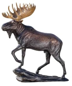 Generisch Bronze-Skulptur Elch | 26x15x30cm | Tierfigur aus Bronze |handgefertigt