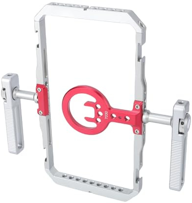 Yanmis Smartphone-Video-Rig-Kit, Tragbarer Telefonkäfig, Magnetischer Schnellverschluss mit Ergonomischen Griffen für 12 13 14 15 16 17 Phone Video Stabilizer Rig