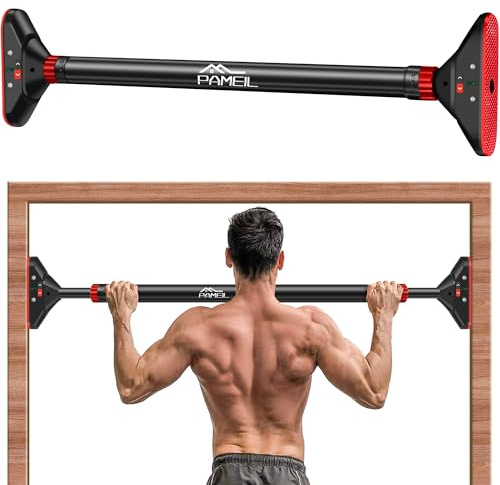Klimmzugstange Türrahmen, Pull Up Bar Tragkraft bis 200 Kg, Reckstange Ohne Schrauben 75-94cm Ausziehbar
