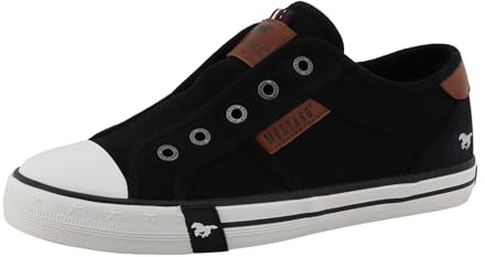MUSTANG Damen Sneaker Baumwolle sportlich Slipper 26M0242004, Größe:41 EU, Farbe:Schwarz