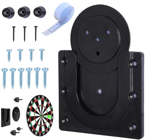 Dart Board Bracket,Wall Mount & Hanging Kit - Heavy Duty Dartboard Mounting Bracket,Easy Install Fixing Kit for Dart Boards,Includes Dartboard Bracket,Screws,Wall Hanging Hooks and Tape Measure