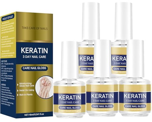 Keratin-Nagelöl festigt Nägel in 3 Tagen.Härter repariert geschwächte Bereiche.Pflegeöl stimuliert Wachstum und Nagelhaut.Intensivkur pflegt trockene Stellen und verleiht Stabilität. (5pcs)