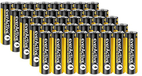 40 Stück Everactive Industrial Batterien Mignon AA 2700 mAh 1,5 V HR06 Alkaline