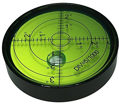 umei Hochpräzise, horizontale Blase, Aluminiumgehäuse, Bullseye Wasserwaage, runde Neigungsmesser für Vermessungsinstrumente und Tribrachs, 60 mm, Genauigkeit 60 x 12 mm