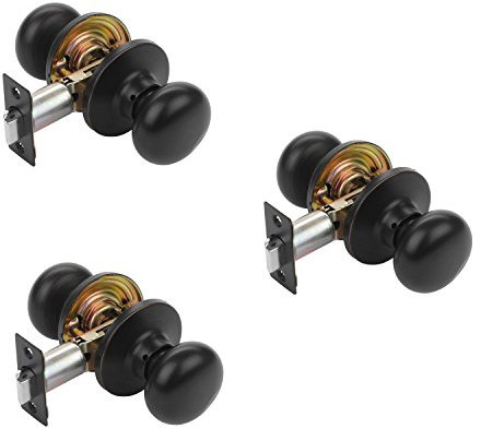 Dynasty Hardware TAH-82-12P Tahoe Internal Door Knob Passage Set, Aged Oil Rubbed Bronze, Contractor Packs (3 Pack)