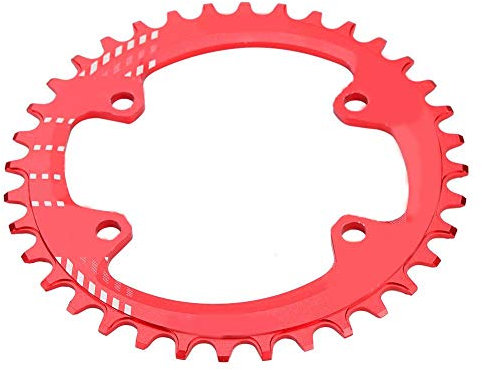 Alomejor Fahrradkettenblatt 96mm Einzelkettenring Schmales Breites Kettenblatt f¨¹r M6000 M7000 M8000 36 Z?hne Rot