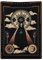 Wizard Schädel Tapisserie Tarot-Solar-Iris-Tapisserie Sonne und Mond Tapisserie Schwarz Chakra Tapisserie Sterne und Wolke Tapisserie für Zimmer (130 x 150 cm)