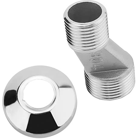 MroMax 1 x 50 mm Höhe Messing Klauenfuß Badewannen-Adapter Dusche Wasserhahn Verstellbare Schwenkarme G1/2-G3/4 Wandhalterung teil Silber Ton