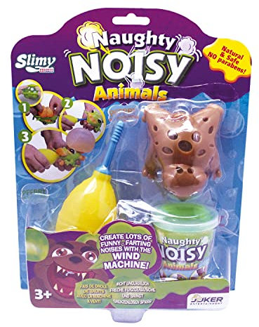SLIMY Naughty Noisy Animals 200g Hund - Lustige Sammelfiguren zum Füllen mit Original Slimy Spielmasse für freche Pupsgeräusche und Slimy-Blasen