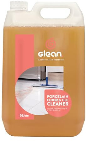 GLEAN Limpiador de Porcelana y Azulejos | PH Neutro | Limpiador Sin Aclarado Fácil de Cuidar | Para Superficies de Porcelana, Cerámica, Pulidas y Sin Pulir | Usos en Interiores y Exteriores 5 Litro