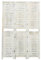 vidaXL Raumteiler 3-TLG. Trennwand Stellwand Paravent Spanische Wand Sichtschutz Umkleide Faltwand Raumtrenner Antik-Weiß 105x165cm Holz