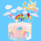 DecPtyTa Cupcake Toppers, Dekorationen Kuchendeko Happy Birthday Kuchendekoration Tortendeko Kuchen Deko Set Cupcake Toppers für Kinder Party Geburtstag (Rainbow)
