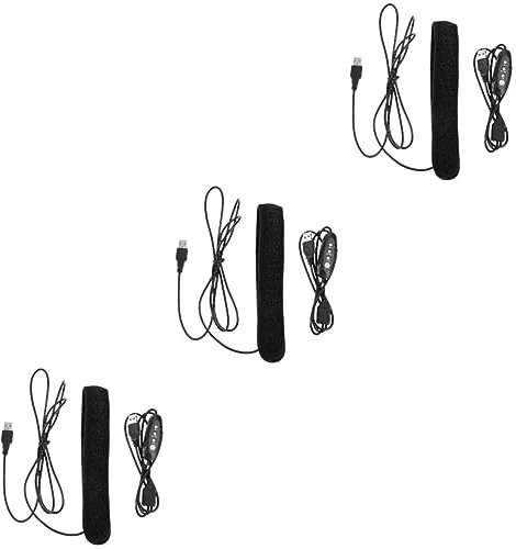 Mikikit 3St Kamera-Entnebelungsgürtel Linsenwärmer-Heizung Teleskop-Heizband Kamera Zubehör Wärmer zum Erwärmen von Flaschen USB-Tauheizstreifen Spiegelreflexkamera Tropische Zone Neopren