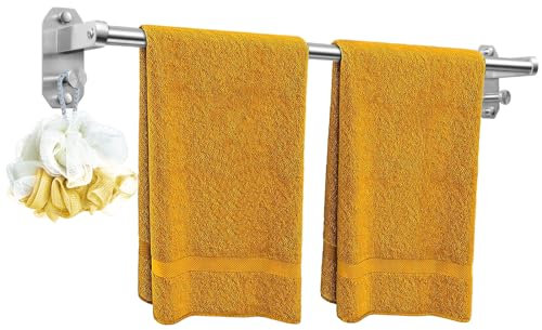 Zindoo Handtuchhalter Bad Ohne Bohren Edelstahl SUS304, Badetuchhalter Selbstklebender Handtuchstange 60CM Wandmontage