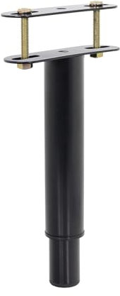 i-flair Höhenverstellbarer Metallfuß Möbelfuß von 18.5 cm bis 32,5 cm, T-Form zum Nachrüsten für Möbel wie Lattenroste, Betten, Schränke usw. Belastbar bis 180 kg. In Schwarz, 1