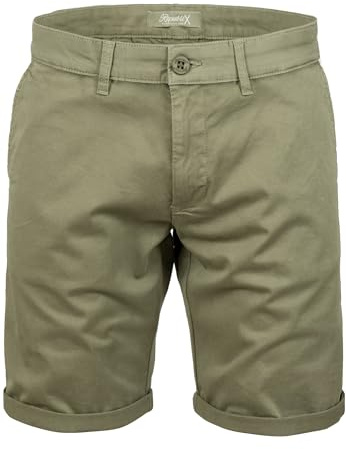 REPUBLIX Herren Chinoshorts Männer Kurze Bermuda Hose Regular Fit R7030 Olive W30