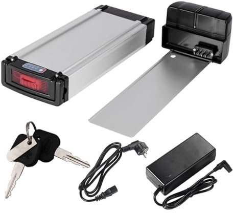 Batterie de vélo électrique 36V 15.6Ah, pour Porte-Bagages arrière Batterie de vélo électrique au Lithium 36V250W-500W avec BMS et Chargeur