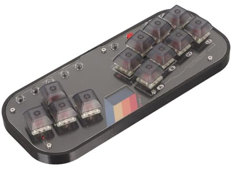 Gearwell Fighting Box Keyboard, Mini SOCD Fight Stick Controller, HIT BOX Style Mechanical Switch Panel, Arcade Button Layout for Mixbox